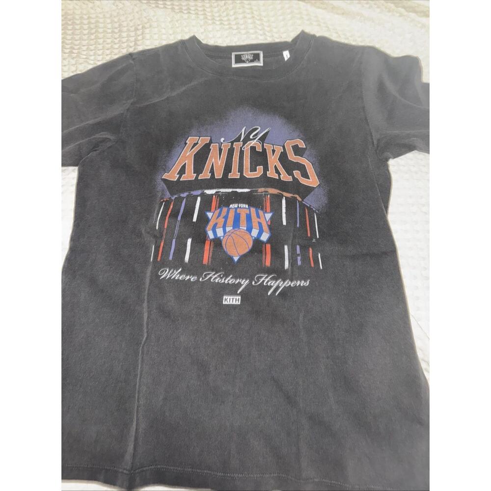 Kith New York Knicks Msg Tee Black Sz Large Kids Tee